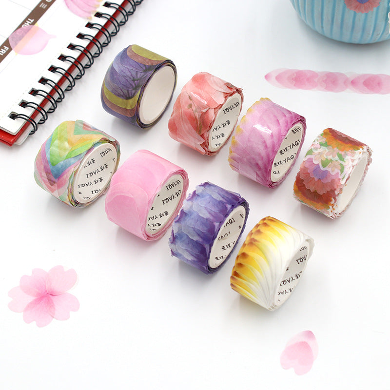 Petal Washi Paper Journal Stickers Tearable DIY Decorative Stickers