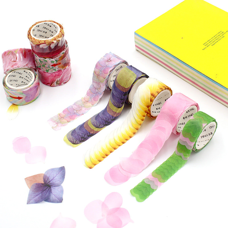 Petal Washi Paper Journal Stickers Tearable DIY Decorative Stickers