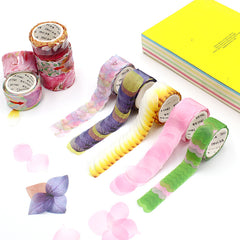 Petal Washi Paper Journal Stickers Tearable DIY Decorative Stickers