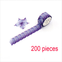 Petal Washi Paper Journal Stickers Tearable DIY Decorative Stickers