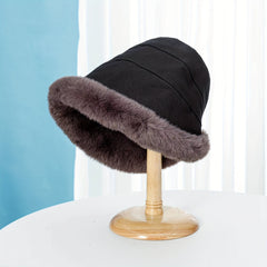 Cozy Fur Bucket Hat for Winter Fishing