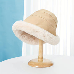 Cozy Fur Bucket Hat for Winter Fishing