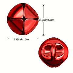 50 Red Bells for Holiday Decoration, DIY Crafts, Christmas Party & Tree Decor