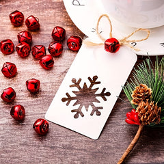 50 Red Bells for Holiday Decoration, DIY Crafts, Christmas Party & Tree Decor