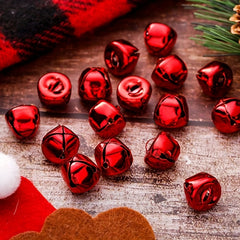 50 Red Bells for Holiday Decoration, DIY Crafts, Christmas Party & Tree Decor