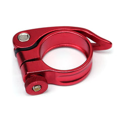 9mm Bike Seatpost Clamps Quick Release Lock Aluminum Alloy Saddle Clamp