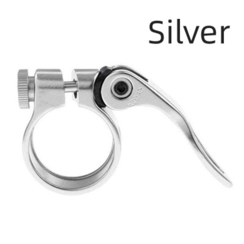 9mm Bike Seatpost Clamps Quick Release Lock Aluminum Alloy Saddle Clamp