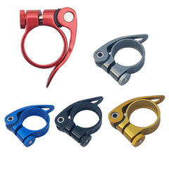 9mm Bike Seatpost Clamps Quick Release Lock Aluminum Alloy Saddle Clamp