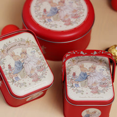 Twolf Rabbit Wedding Candy Biscuit Empty Box Round Box