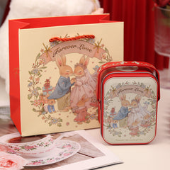 Twolf Rabbit Wedding Candy Biscuit Empty Box Round Box