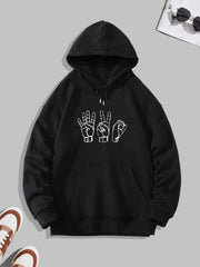 Men's Graphic Pullover Hoodie With Kangaroo Pocket