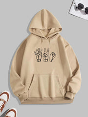 Men's Graphic Pullover Hoodie With Kangaroo Pocket