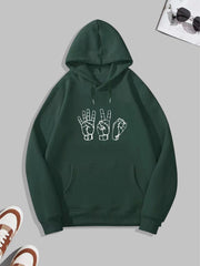 Men's Graphic Pullover Hoodie With Kangaroo Pocket