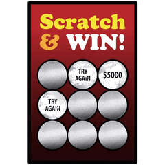 Scratch Off Sticker Labels - 2.54 cm Circle - Silvery