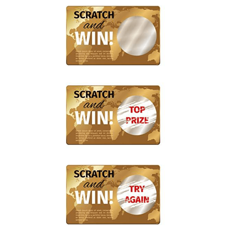Scratch Off Sticker Labels - 2.54 cm Circle - Silvery