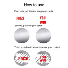 Scratch Off Sticker Labels - 2.54 cm Circle - Silvery
