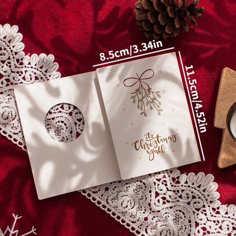 6pcs Merry Christmas Greeting Cards With Envelopes Xmas Party Invitation Cards