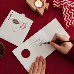 6pcs Merry Christmas Greeting Cards With Envelopes Xmas Party Invitation Cards