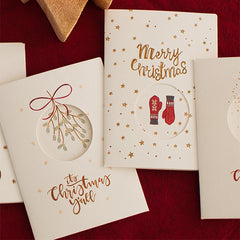6pcs Merry Christmas Greeting Cards With Envelopes Xmas Party Invitation Cards