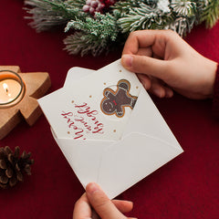 6pcs Merry Christmas Greeting Cards With Envelopes Xmas Party Invitation Cards