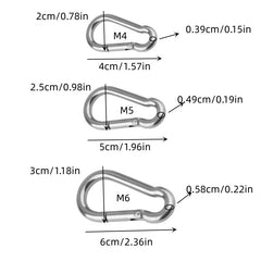 316 Stainless Steel Spring Hook Mountaineering Buckle