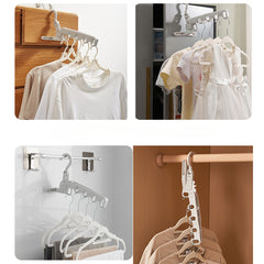 Foldable 5 Hole Hanger for Clothes Storage