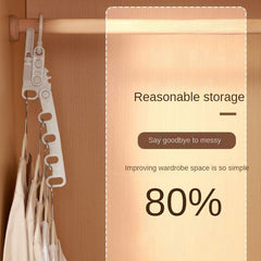 Foldable 5 Hole Hanger for Clothes Storage