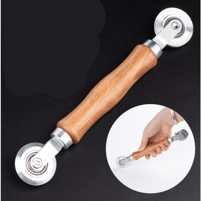 Wooden Handle Steel Wheels Spline Roller for Double Window Installation