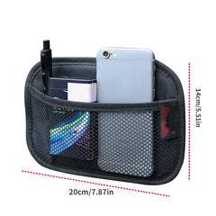 Car Storage Net Pocket PU Leather Mesh Bag Organizer
