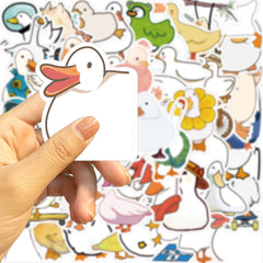 50pcs Cartoon Duck Doodle Stickers for DIY Halloween Fun