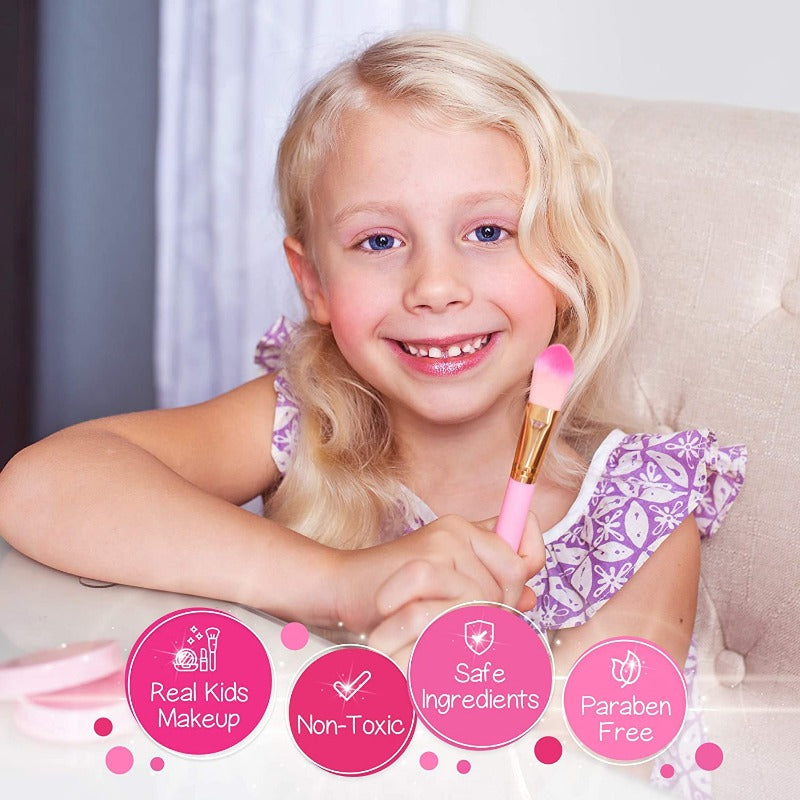 Kids Makeup Toy Set Handbag Cosmetics Box For Girls Play House Gift