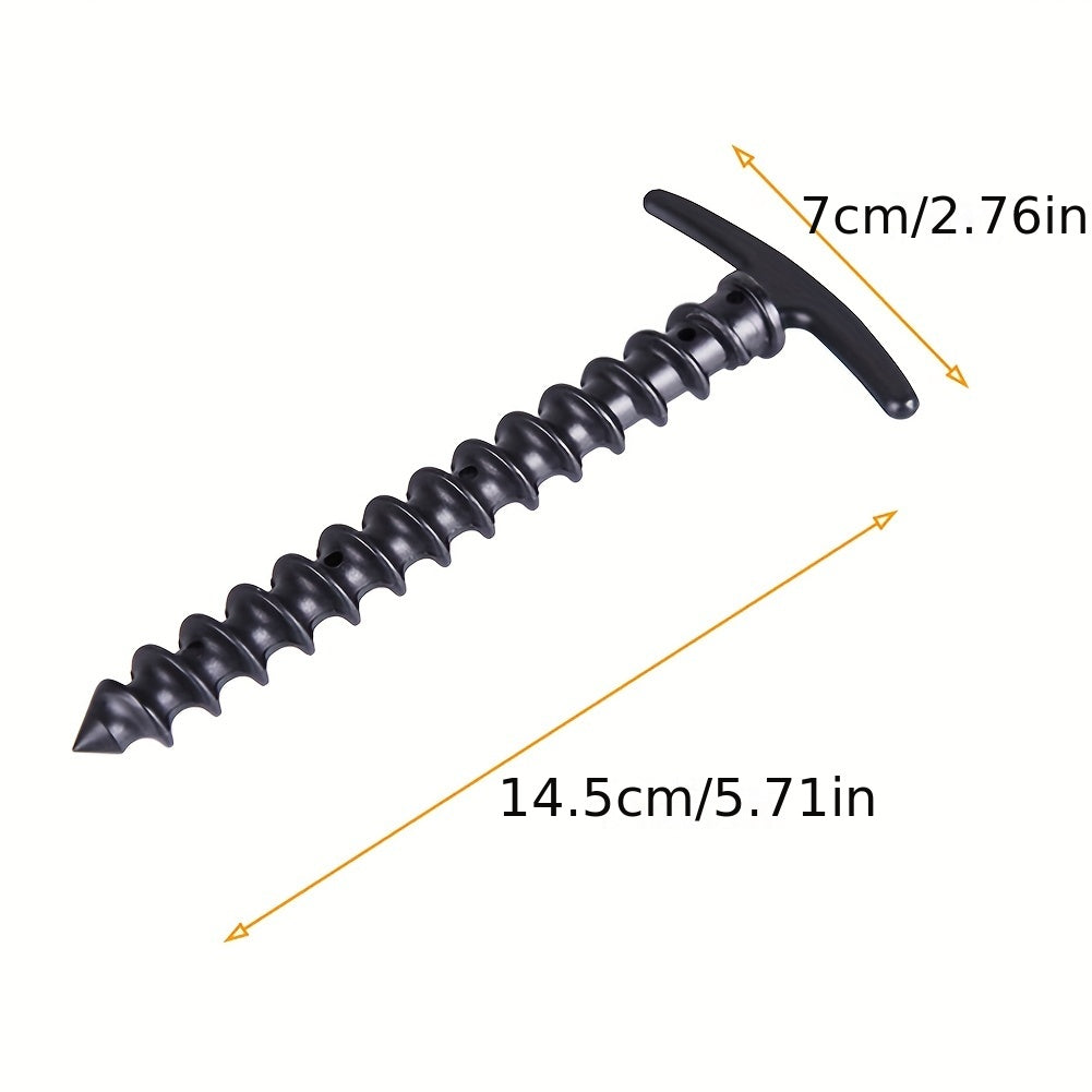 10 Pack Camping Tent Stakes Ground Nails Screw Pegs Hiking Accessories
