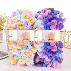 Coarse Yarn Finger Loops Yarn Donut Woven Ear Yarn for DIY Knitting