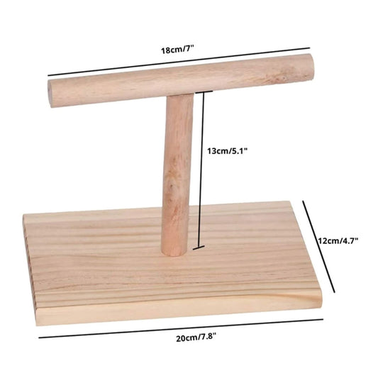 Parrot Desktop Stand Wood Bird Training Standing Stick