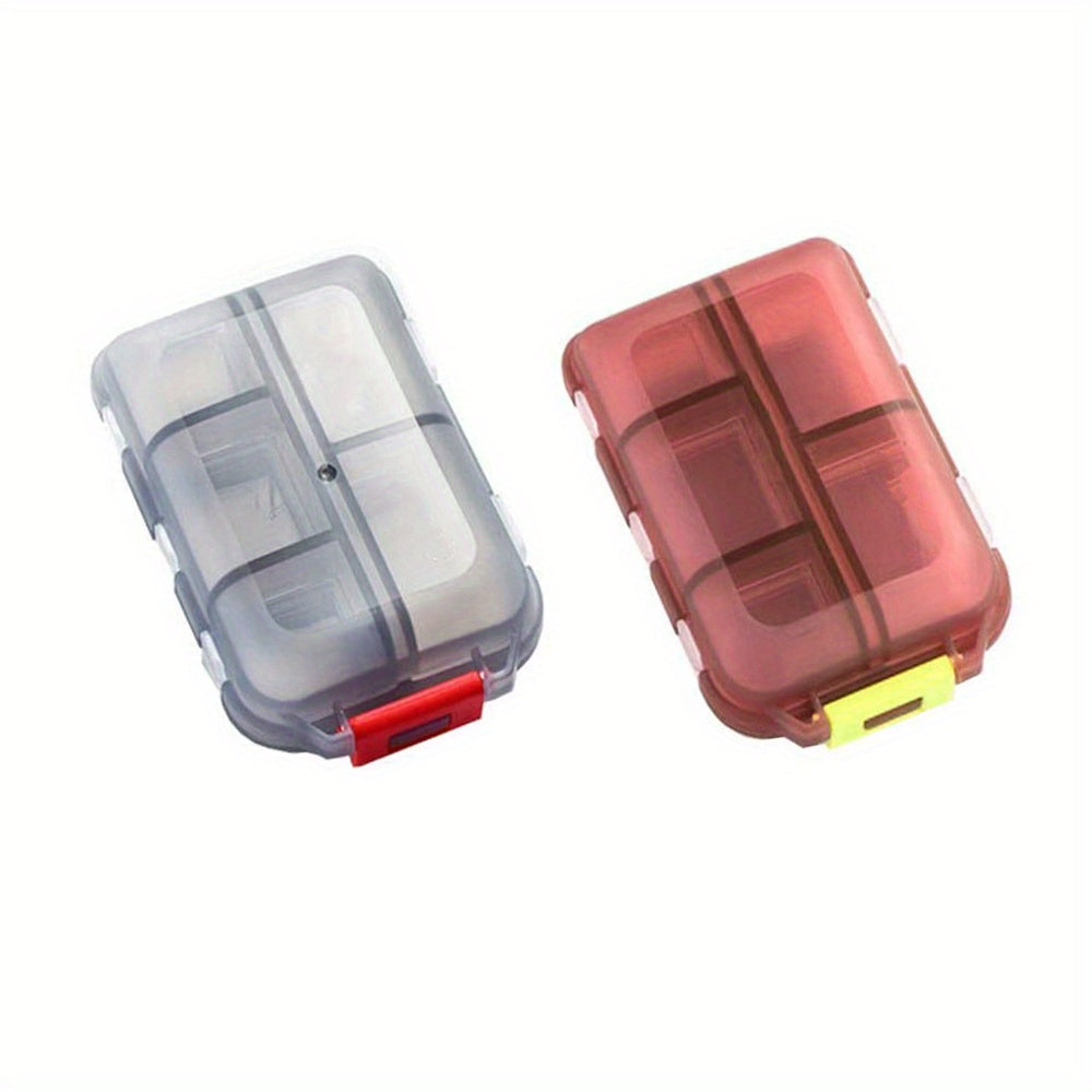 2pcs Pill Cases 4 Compartment Medicine Box Travel Size