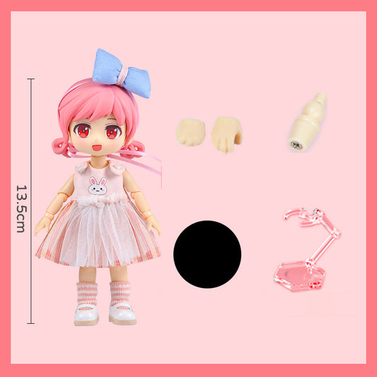 1/12 BJD Doll Anime Model with Head, Body, Clothes, Shoes