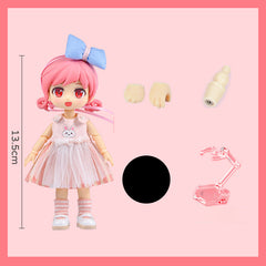 1/12 BJD Doll Anime Model with Head, Body, Clothes, Shoes