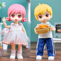 1/12 BJD Doll Anime Model with Head, Body, Clothes, Shoes