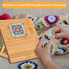 Adjustable Crochet Blocking Board Set With 20 Steel Rods