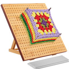 Adjustable Crochet Blocking Board Set With 20 Steel Rods