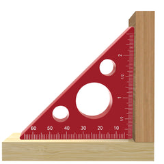 Aluminum Square Ruler Woodworking Triangle Inch and MM Scale Height Ruler