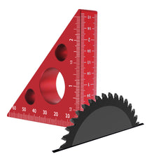 Aluminum Square Ruler Woodworking Triangle Inch and MM Scale Height Ruler