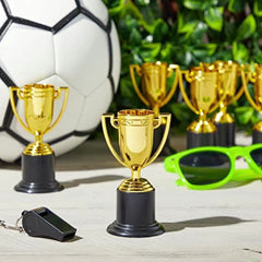 12pcs Plastic Mini Trophies for Party Props Rewards Competitions