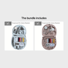 4pcs Mini Portable Sewing Kit With Storage Box Travel & Household Sewing Kit