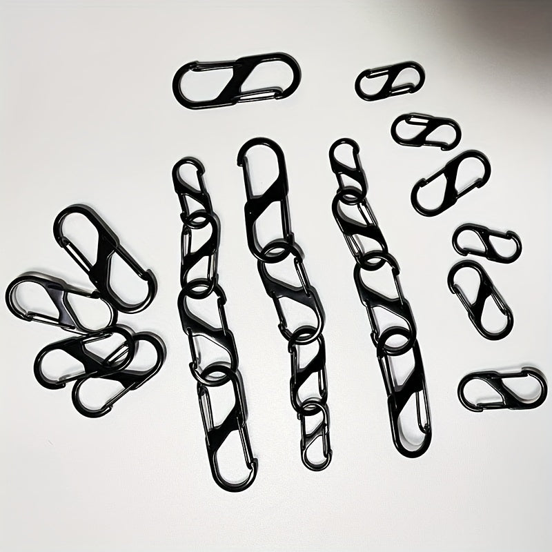10pcs Alloy Spring Snap Hook Carabiner for Hiking Camping