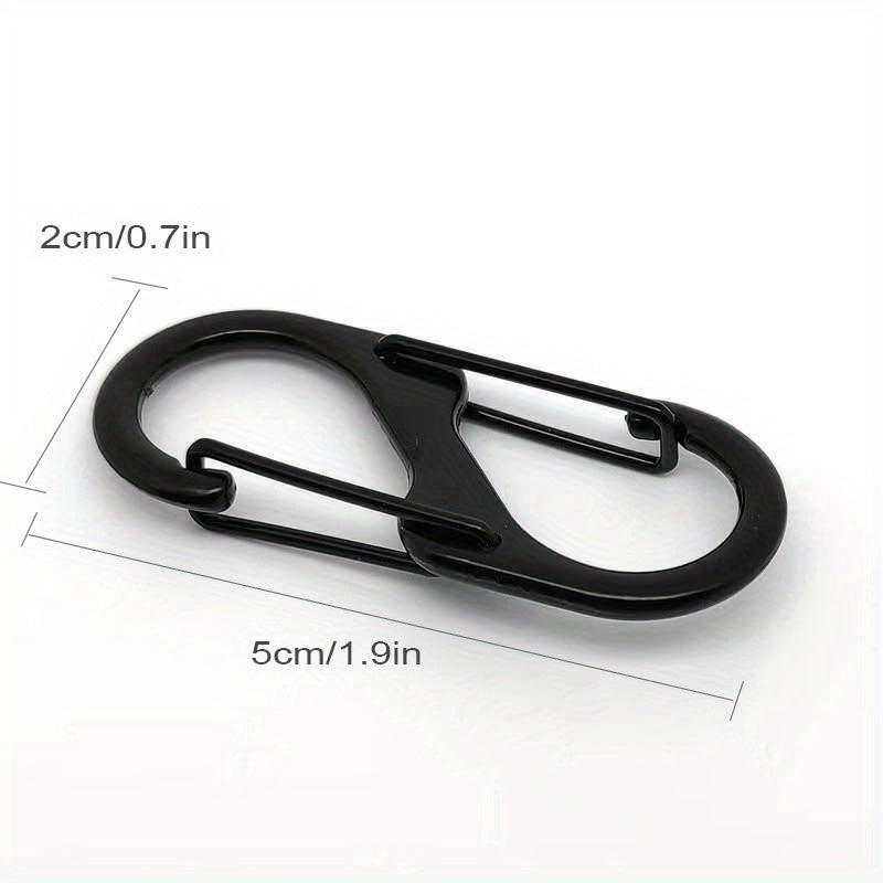 10pcs Alloy Spring Snap Hook Carabiner for Hiking Camping