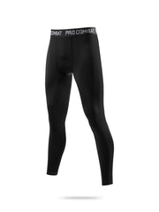 Men's Solid Bottom Leggings Active Sports Compression Pants