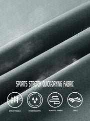 Men's Solid Bottom Leggings Active Compression Pants