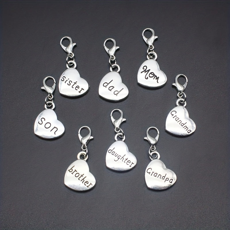 1pc DIY Retro Alloy Jewelry With Letter Pendant For Men