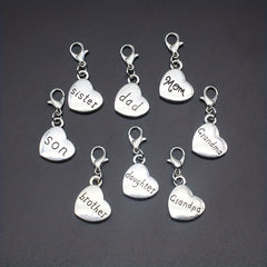 1pc DIY Retro Alloy Jewelry With Letter Pendant For Men